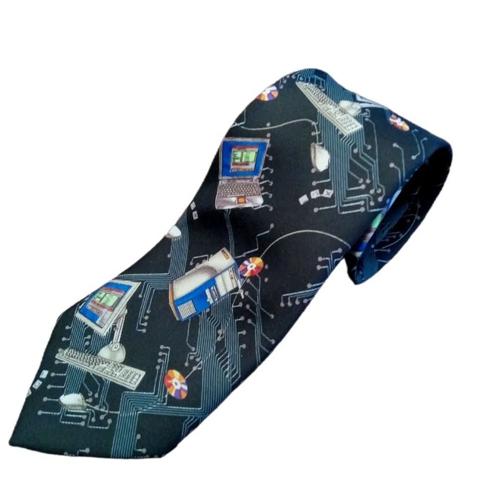 EUC | Vintage computer necktie‎ | 58" Length